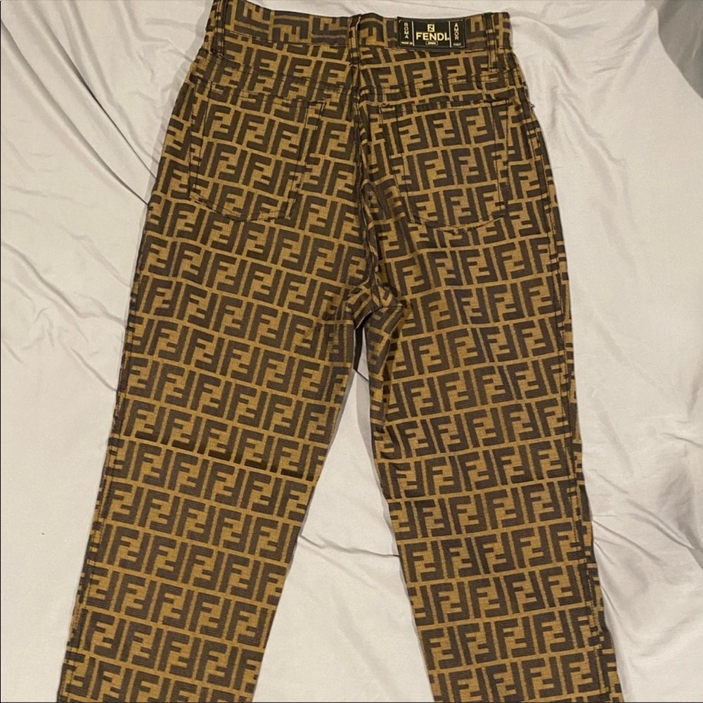 Vintage Fendi Roma Zucca brown high rise 💕 - Picture 2 of 7